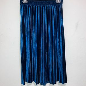 Blue Velvet Skirt